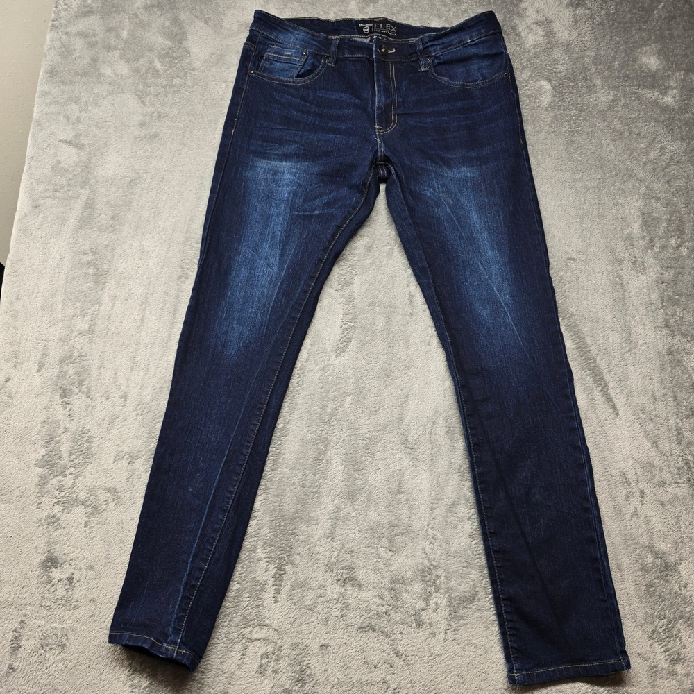 Southpole Flex The Movement Slim Fit Jeans Mens 34x32 Dark Wash  Blue 0102B12-0
